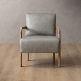 Palmiet Leather Armchair - Blackwood - Grey - 3