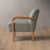 Palmiet Leather Armchair - Blackwood - Grey - 4