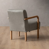 Palmiet Leather Armchair - Blackwood - Grey - 5