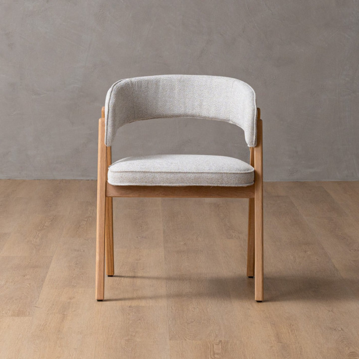 Marbella Fabric Dining Chair - Ivory - 6