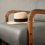 Palmiet Leather Armchair - Blackwood - Pepper - 3