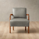 Palmiet Leather Armchair - Blackwood - Pepper - 4