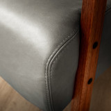 Palmiet Leather Armchair - Blackwood - Pepper - 7