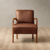 Palmiet Leather Armchair - Blackwood - Butterscotch - 2