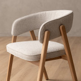 Marbella Fabric Dining Chair - Ivory - 7