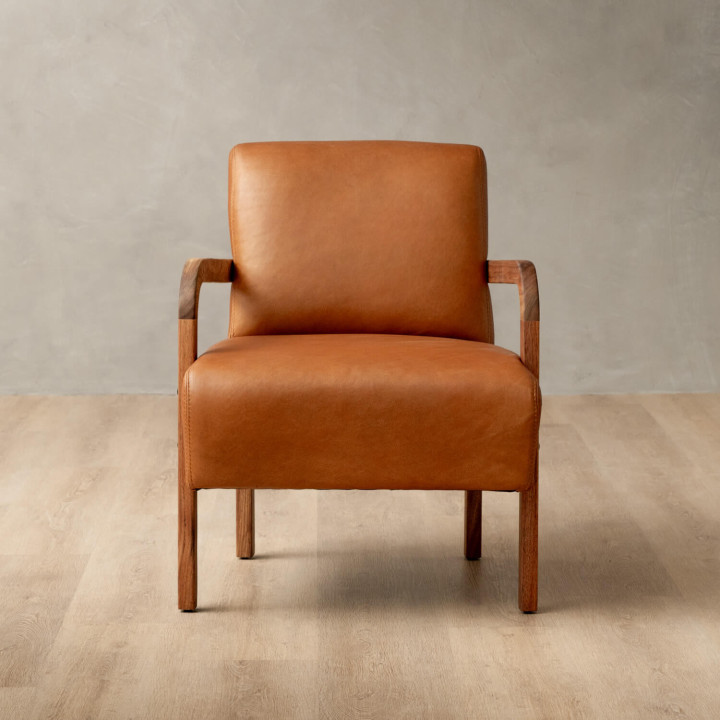 Palmiet Leather Armchair - Blackwood - Ginger - 3