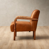 Palmiet Leather Armchair - Blackwood - Ginger - 4