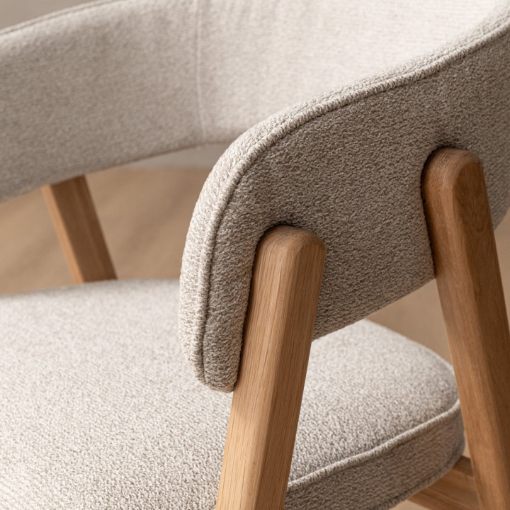 Marbella Fabric Dining Chair - Ivory - 8