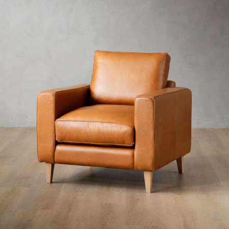 Hamlet Leather Armchair - Ginger - 1