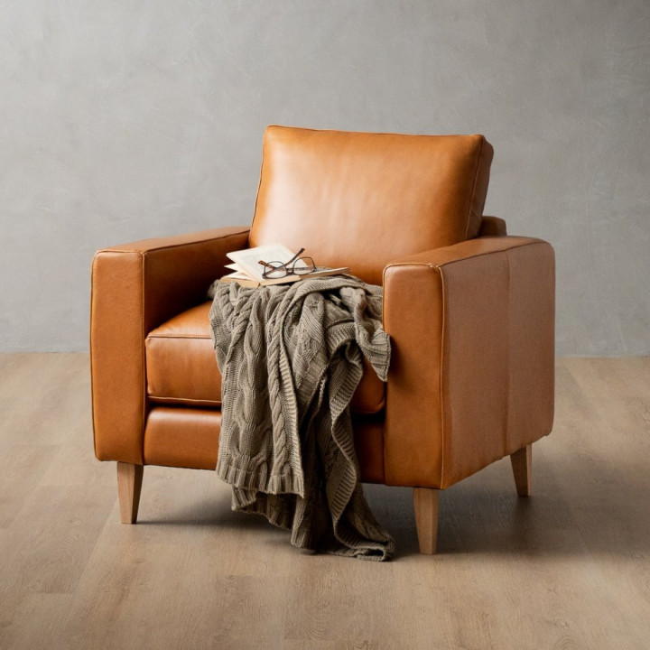 Hamlet Leather Armchair - Ginger - 2