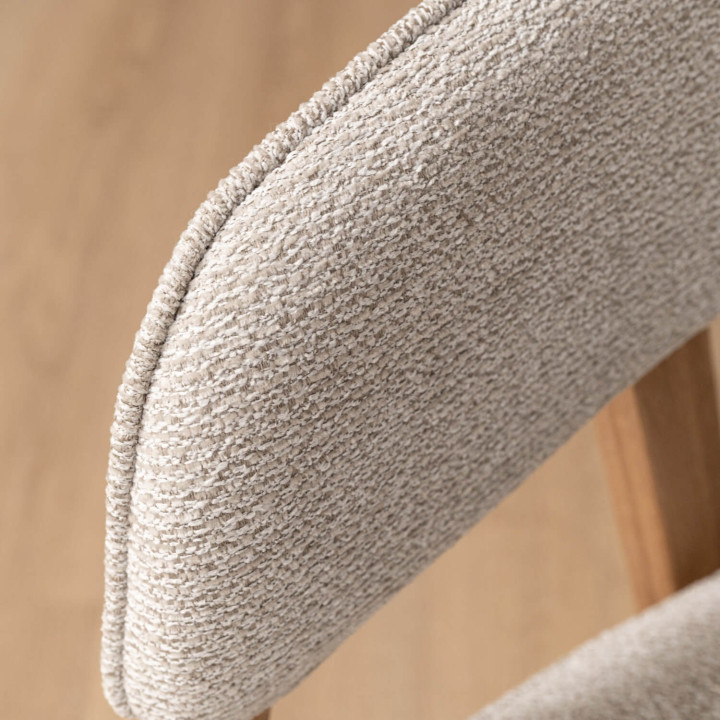 Marbella Fabric Dining Chair - Ivory - 10