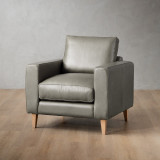 Hamlet Leather Armchair - Pepper - 1