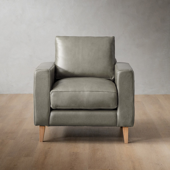 Hamlet Leather Armchair - Pepper - 2
