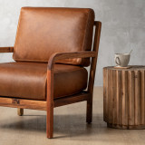Vrede Leather Armchair - Blackwood - Butterscotch - 4
