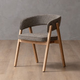 Marbella Fabric Dining Chair - Fossil - 1