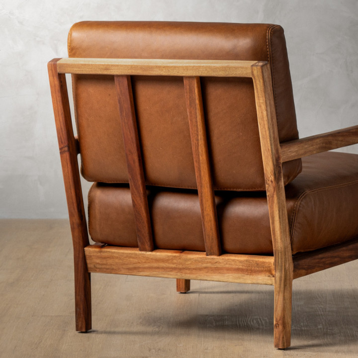 Vrede Leather Armchair - Blackwood - Butterscotch - 8