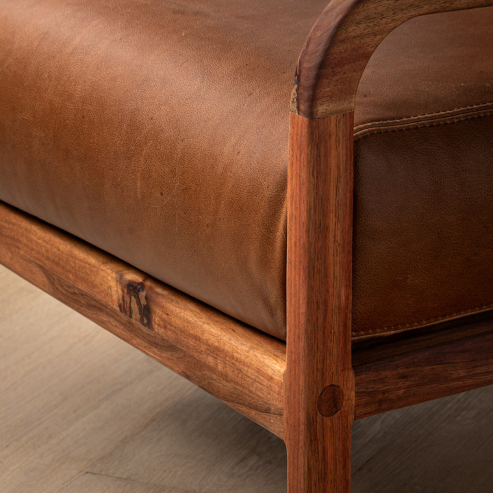 Vrede Leather Armchair - Blackwood - Butterscotch - 10