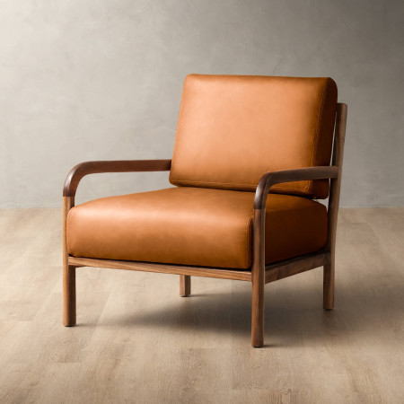 Vrede Leather Armchair - Blackwood - Ginger