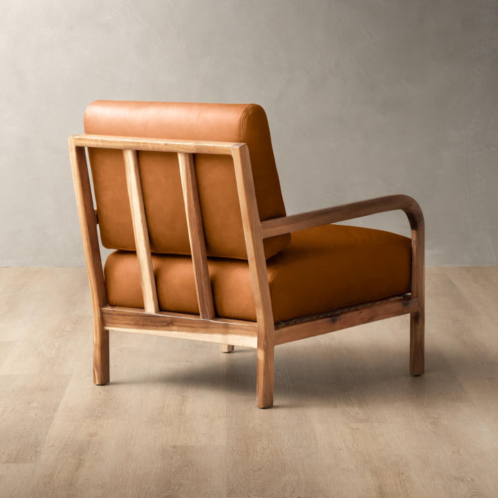 Vrede Leather Armchair - Blackwood - Ginger - 3