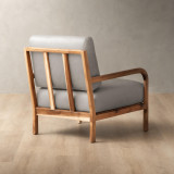 Vrede Leather Armchair - Blackwood - Grey - 2