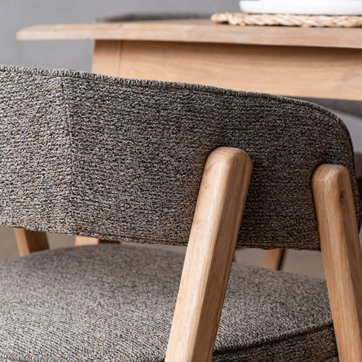 Marbella Fabric Dining Chair - Fossil - 4