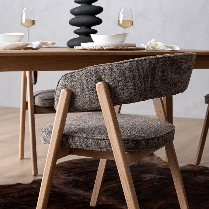 Marbella Fabric Dining Chair - Fossil - 5