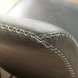 Hand-Stitched Leather Counter Bar Chair - Pepper - 3