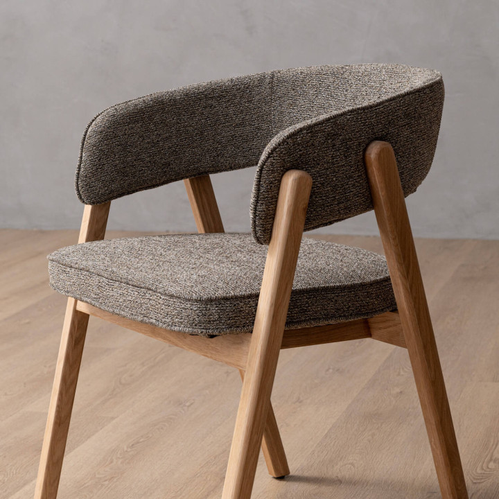 Marbella Fabric Dining Chair - Fossil - 7