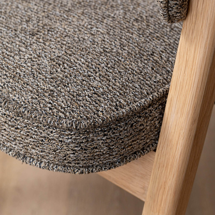Marbella Fabric Dining Chair - Fossil - 10