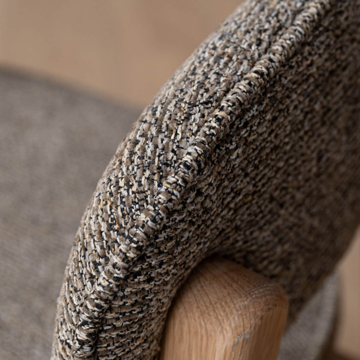 Marbella Fabric Dining Chair - Fossil - 11