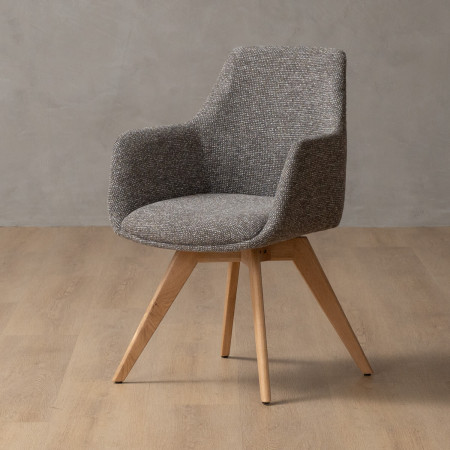 Payson Fabric Dining Chair - Pebble - 1