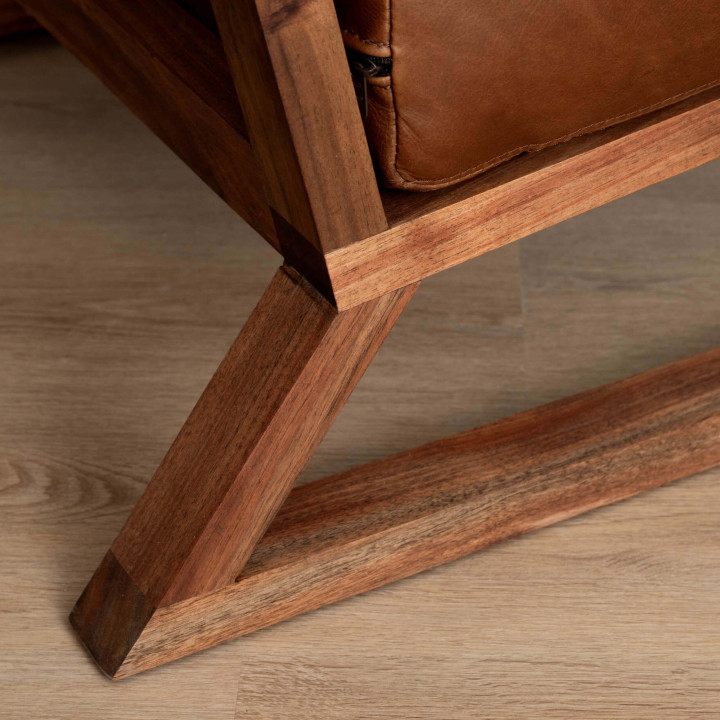 Clarens Leather Armchair - Blackwood - Butterscotch - 8