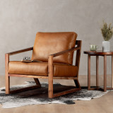 Clarens Leather Armchair - Blackwood - Ginger - 2