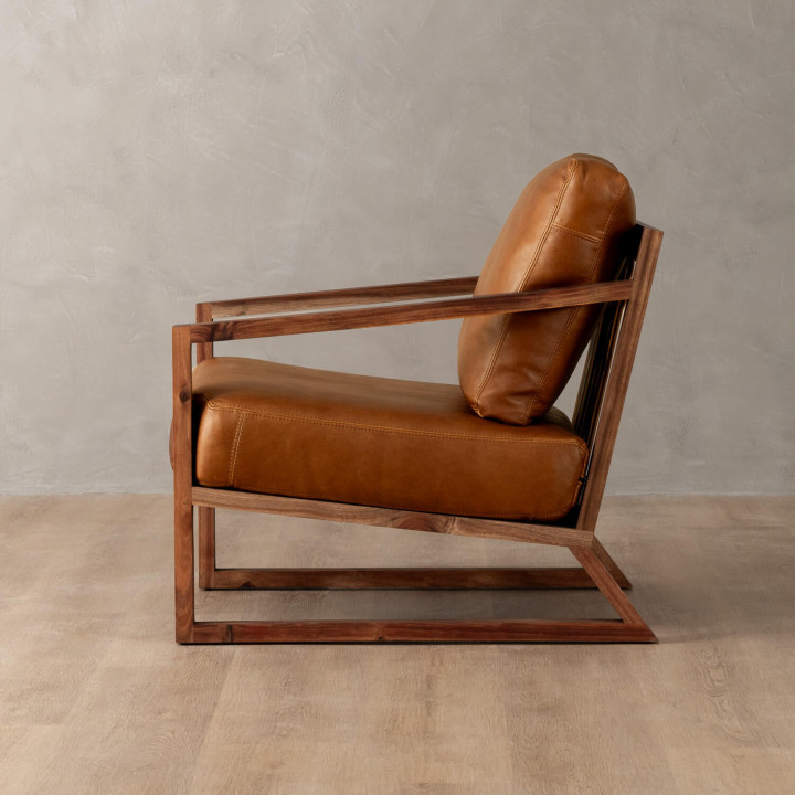Clarens Leather Armchair - Blackwood - Ginger - 6