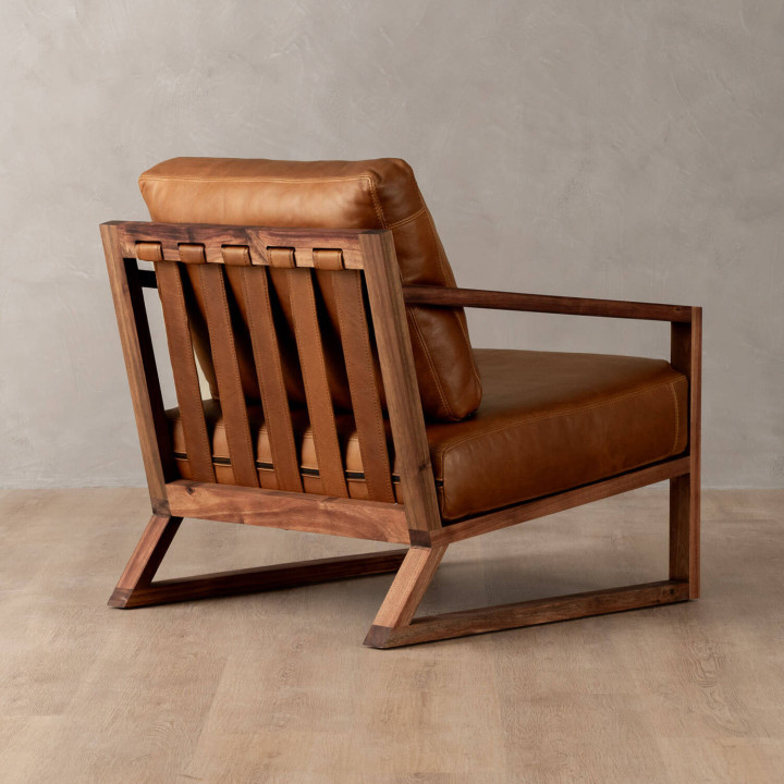 Clarens Leather Armchair - Blackwood - Ginger - 7