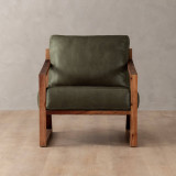 Clarens Leather Armchair - Blackwood - Olive - 4