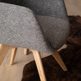 Payson Fabric Dining Chair - Pebble - 3