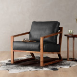 Clarens Leather Armchair - Blackwood - Black - 2