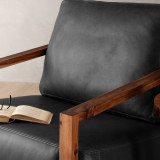 Clarens Leather Armchair - Blackwood - Black - 3