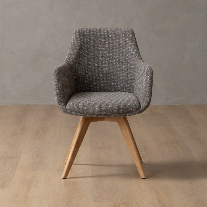 Payson Fabric Dining Chair - Pebble - 4