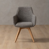 Payson Fabric Dining Chair - Pebble - 4