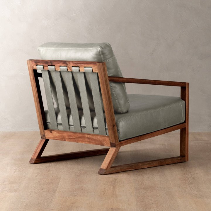 Clarens Leather Armchair - Blackwood - Grey - 4
