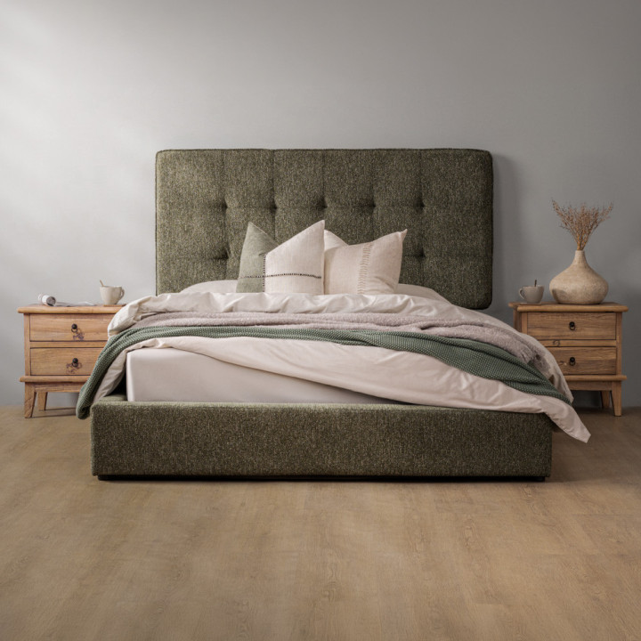 Ravelin King Headboard - Stoneweave Green - 2
