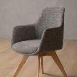 Payson Fabric Dining Chair - Pebble - 7