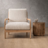 Vrede Fabric Armchair - Oak - Sea Sand - 2