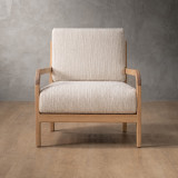 Vrede Fabric Armchair - Oak - Sea Sand - 4