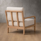 Vrede Fabric Armchair - Oak - Sea Sand - 6