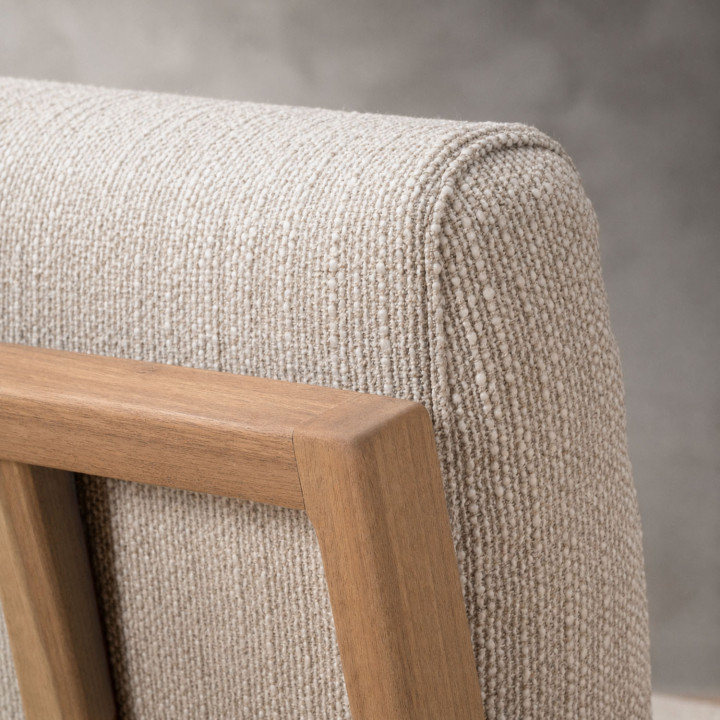 Vrede Fabric Armchair - Oak - Sea Sand - 7