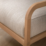Vrede Fabric Armchair - Oak - Sea Sand - 8