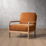 Vrede Fabric Armchair - Oak - Honey Wave - 1